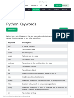 Python Keywords