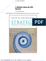 Full Download Strategy 4th Edition Bob de Wit Solutions Manual