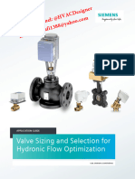 Siemens Valve Sizing and Selection Hydronic Flow Optimization