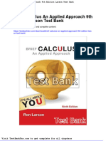 Full Download Brief Calculus An Applied Approach 9th Edition Larson Test Bank