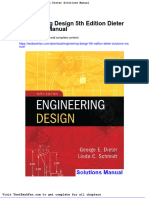 Full Download Engineering Design 5th Edition Dieter Solutions Manual