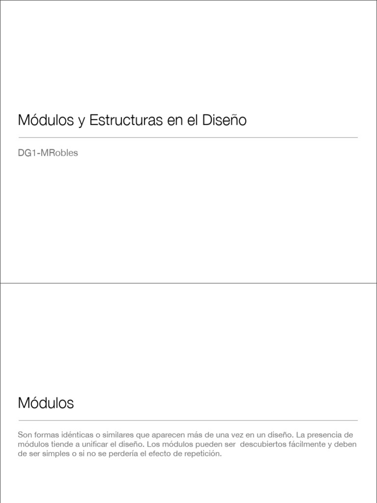 Módulos y Supermódulos en Diseño | PDF | Diseño | Módulo (Matemáticas)