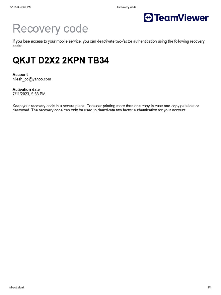 Account Recovery Instructions | PDF