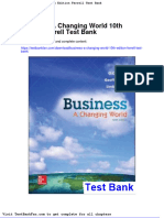 Full Download Business A Changing World 10th Edition Ferrell Test Bank