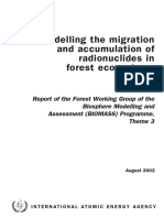 Modelling The Migration and Accumulation of Radionuclides in Forest Ecosystems