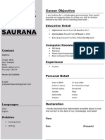 Pratyaksh 20 Saurana 20 Resume