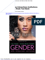 Full Download Gender Ideas Interactions Institutions 2nd Edition Wade Test Bank