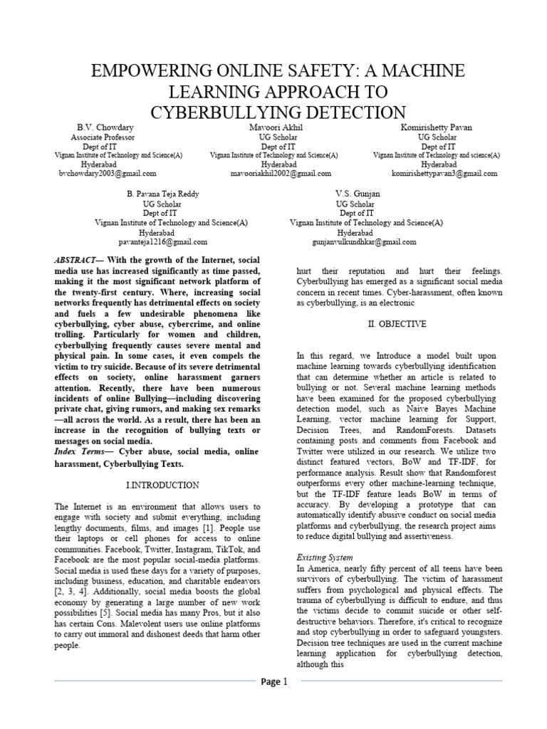 Batch-9 Paper | PDF | Python (Programming Language) | Cyberbullying