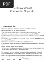 Continental Shelf and Slope