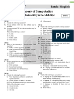 Undecidability & Decidability - DPP 01