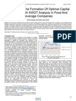 Strategy For The Formation of Optimal Capital Structure With Swot Analysis in Food and Beverage Companies