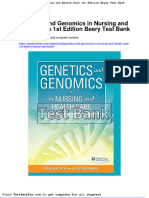 Full Download Genetics and Genomics in Nursing and Health Care 1st Edition Beery Test Bank