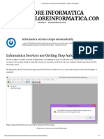 Informatica Services Stops Automatically - Explore Informatica