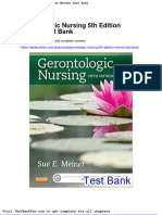 Full Download Gerontologic Nursing 5th Edition Meiner Test Bank