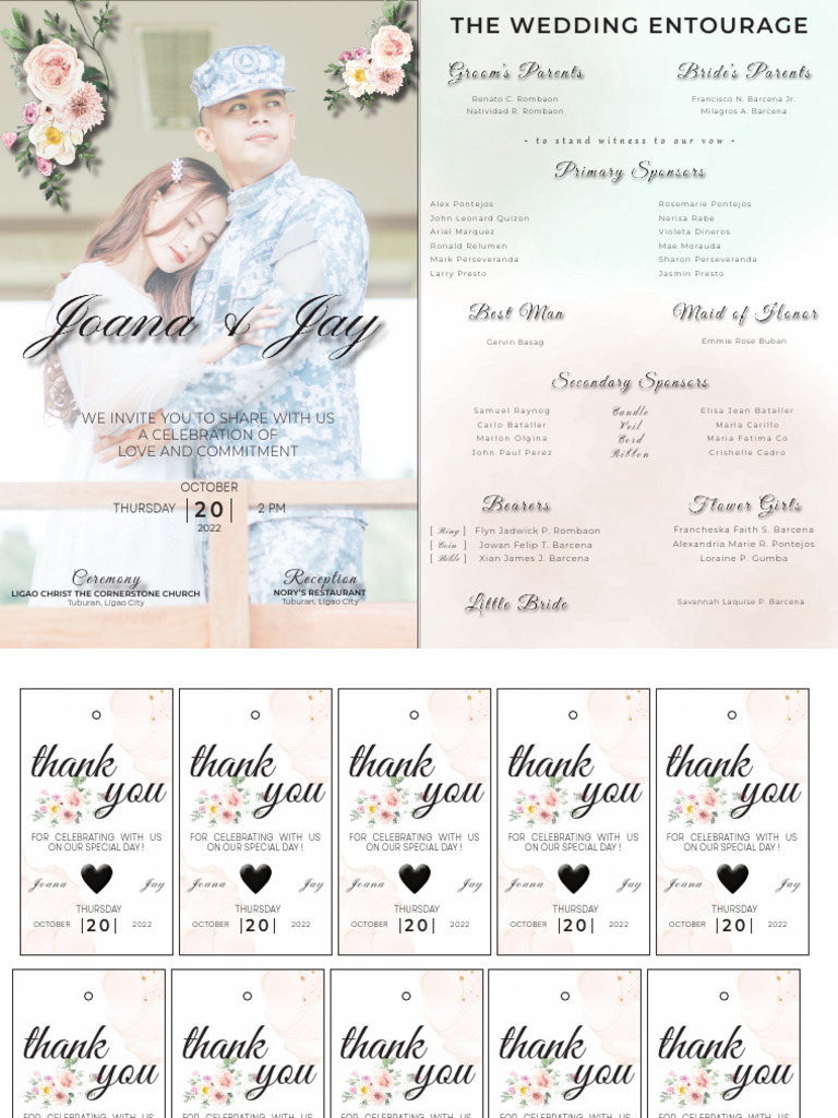 Joana and Jay's Wedding Invitation | PDF