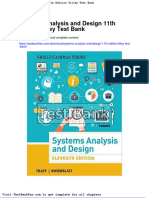 Full Download Systems Analysis and Design 11th Edition Tilley Test Bank