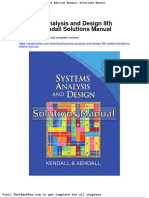 Full Download Systems Analysis and Design 8th Edition Kendall Solutions Manual