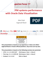 Monitoring EPM Performance Using Oracle Data Visualization Alex Znyk