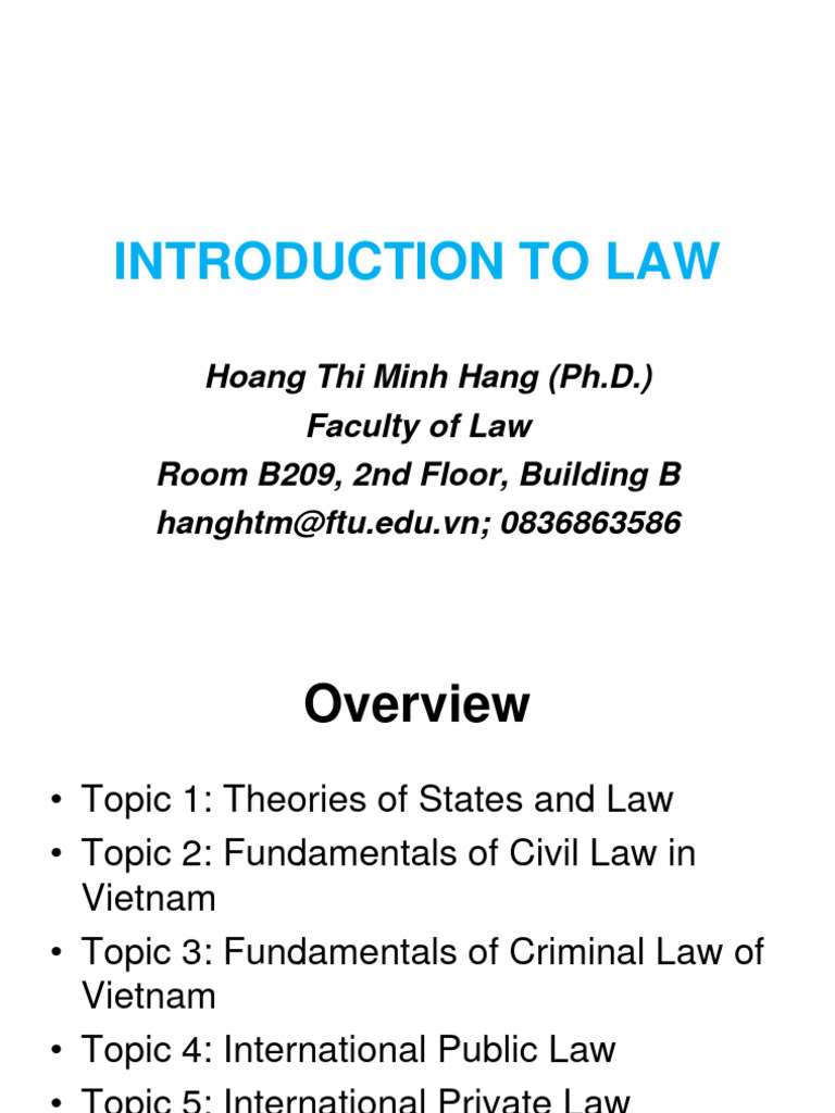 1 1 Introduction To Law Course Introduction Pdf Ethical