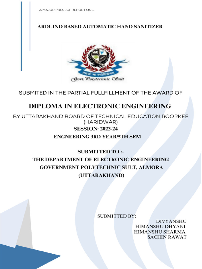 Electronic engineering project pdf arduino integrated development