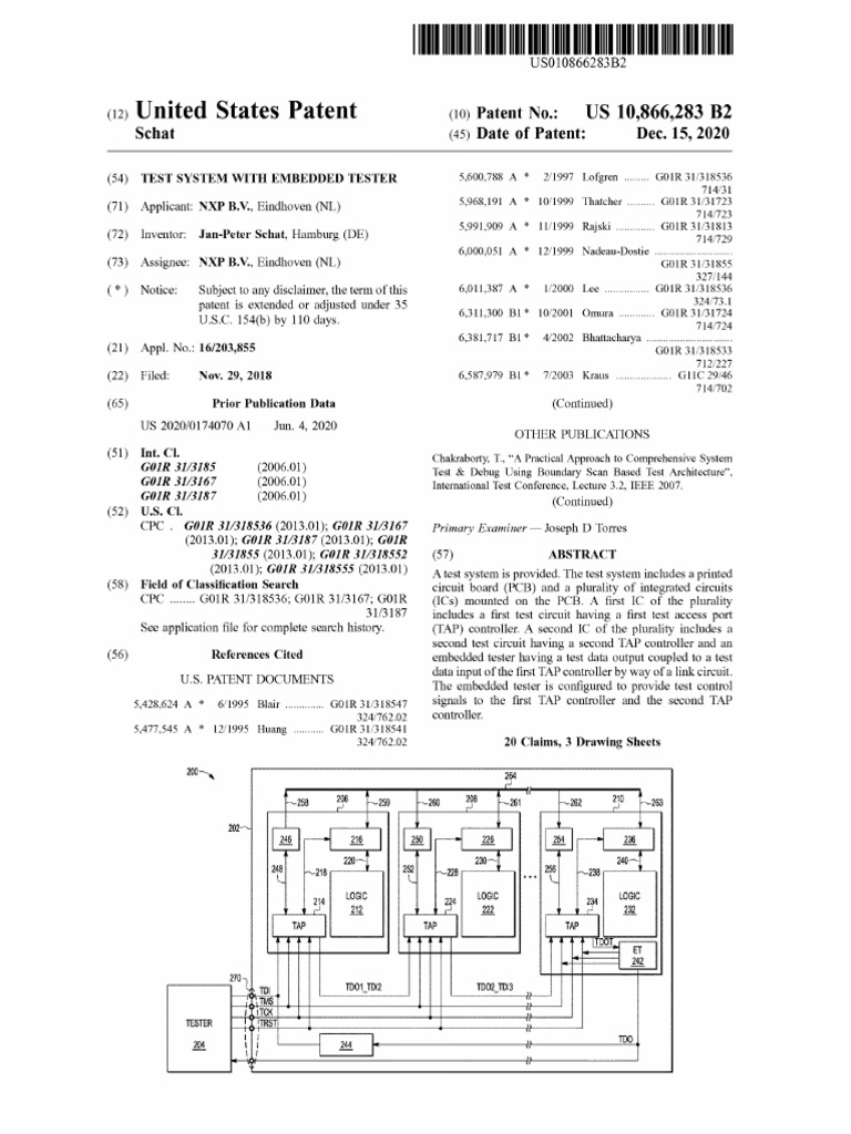 US10866283 | PDF | Electronic Circuits | Microcontroller