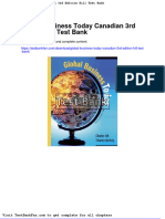 Full Download Global Business Today Canadian 3rd Edition Hill Test Bank