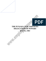 Punjab Civil Servants Delegation of Powers Rules 1983