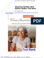 Full Download Taxation of Business Entities 2018 Edition 9th Edition Spilker Test Bank