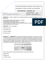 Avaliação Somativa 2° Ano - 4° Bimestre - Eeghf