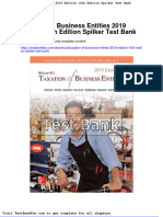 Full Download Taxation of Business Entities 2019 Edition 10th Edition Spilker Test Bank