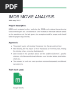 IMDB Movie Analysis Report