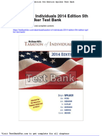 Full Download Taxation of Individuals 2014 Edition 5th Edition Spilker Test Bank