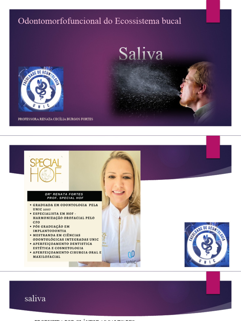 Funções e Composição da Saliva Normal | PDF | Saliva | Anatomia