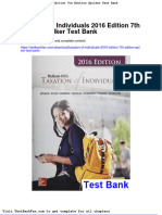 Full Download Taxation of Individuals 2016 Edition 7th Edition Spilker Test Bank