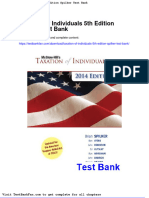Full Download Taxation of Individuals 5th Edition Spilker Test Bank