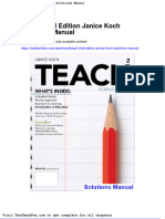 Full Download Teach 2nd Edition Janice Koch Solutions Manual