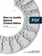How To Justify Special Control Valves: by R. E. Self