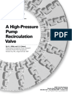 A High-Pressure Pump Recirculation Valve: by H. L. Miller and C. G. Sterud