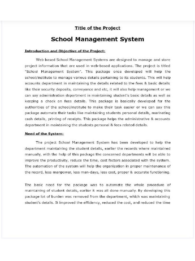 school management system | PDF