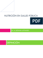 NUTRICIÓN EN SALUD PÚBLICA Clase 1