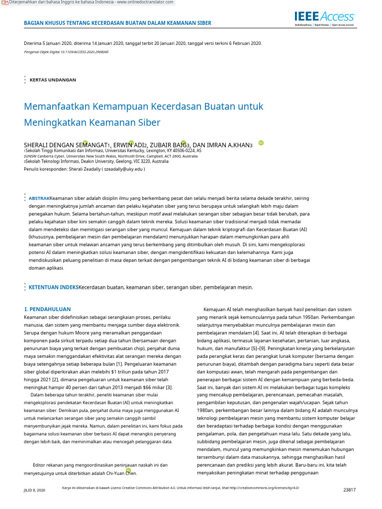 AI untuk Meningkatkan Keamanan Siber | PDF | Seni