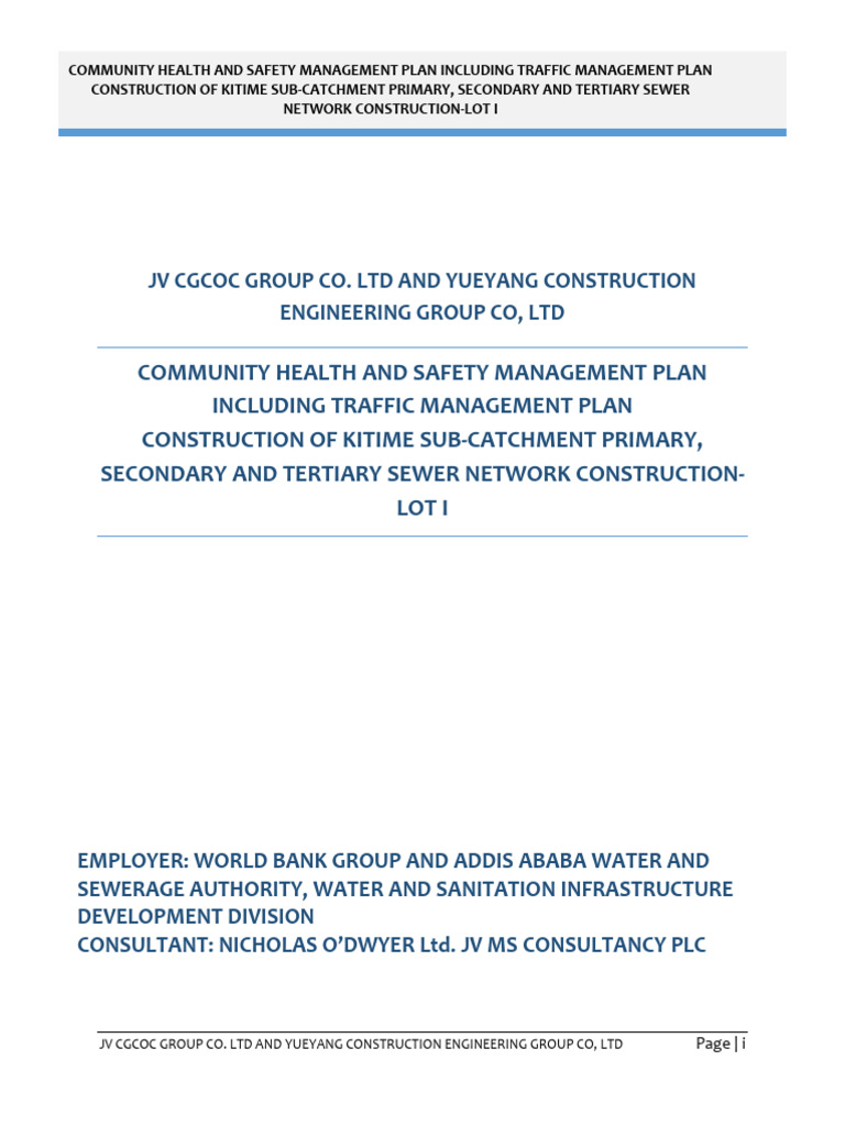 Community Health & Safety Plan for Construction | PDF | Road | Personal ...