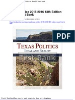 Full Download Texas Politics 2015 2016 13th Edition Newell Test Bank