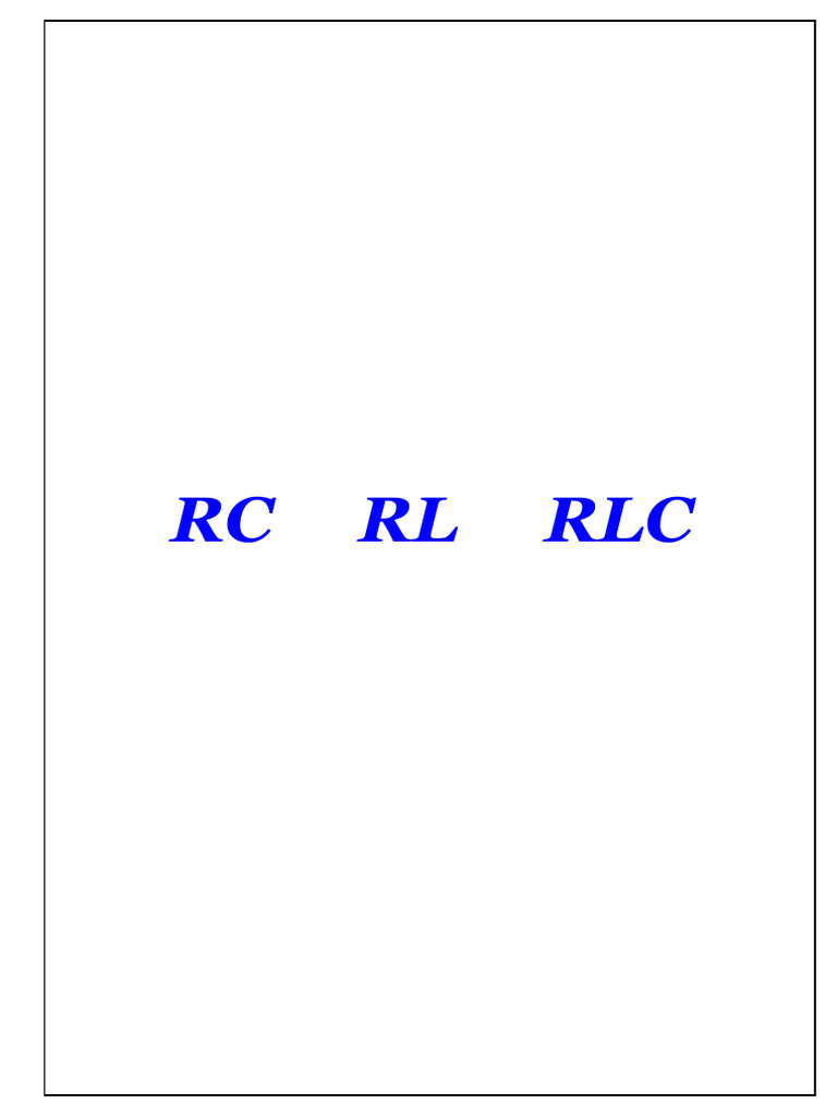 Exercices Corrigés: Circuits RC, RL, RLC | PDF | Résistance ...