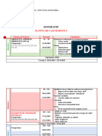 Planificare - Geografie Nely