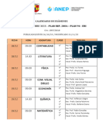 Exámenes Diciembre 2023 Plan 94 y Ref. 2006