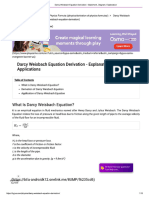 Darcy Weisbach Equation Derivation