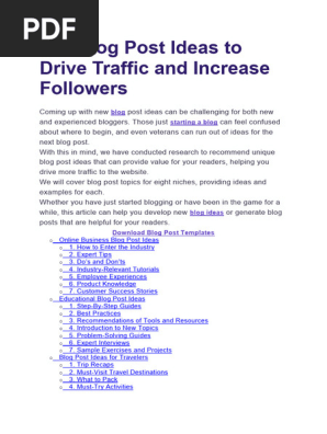 50+ Blog Post Ideas