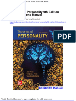 Full Download Theories of Personality 9th Edition Feist Solutions Manual