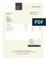 Service Invoice With Tax Calculations
